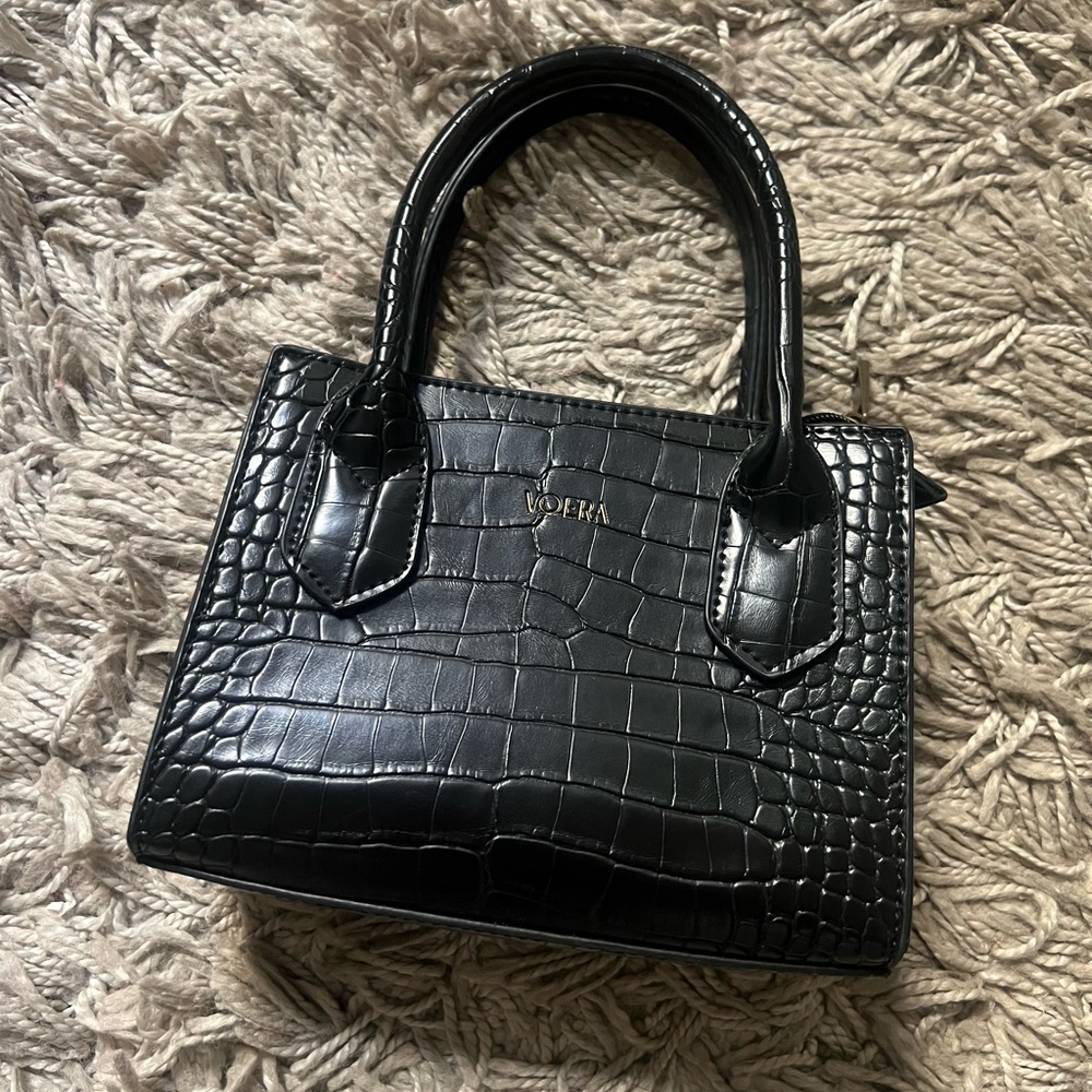 Voera Mini Black Crocodile Bag